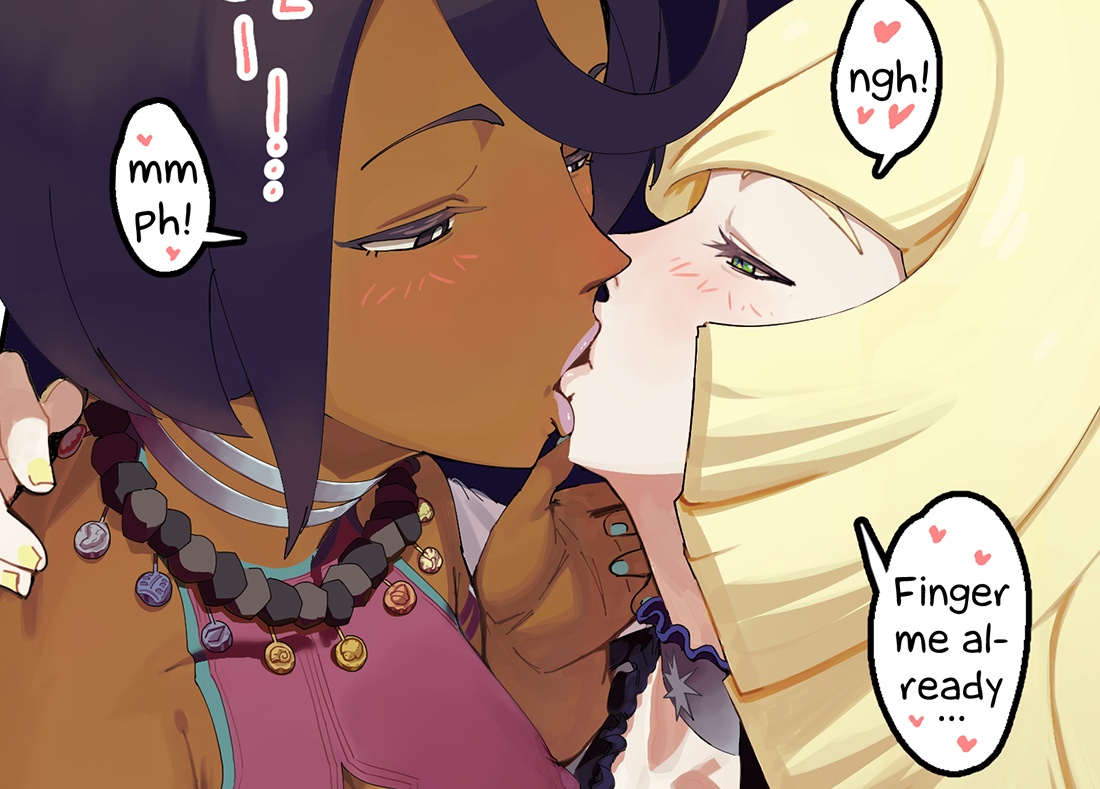 Pokemon Hentai Comic: Lusamine and Olivia’s Sloppy Kiss